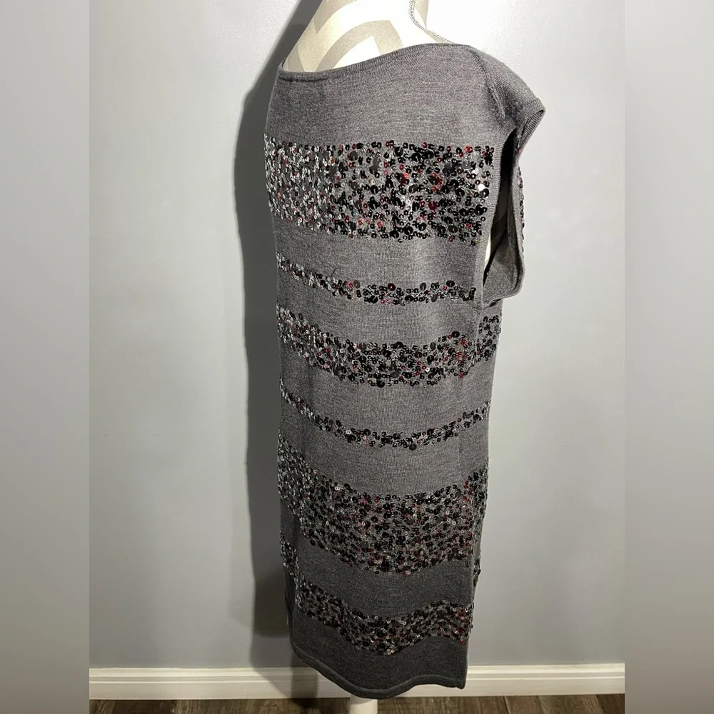 Trina Turk Gray Sequin Mini‎ Dress